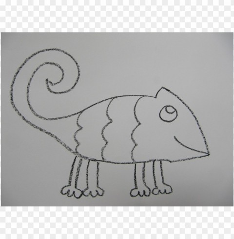 a color of his own chameleon coloring page PNG with Clear Isolation on Transparent Background