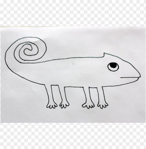 a color of his own chameleon coloring page PNG with Isolated Object