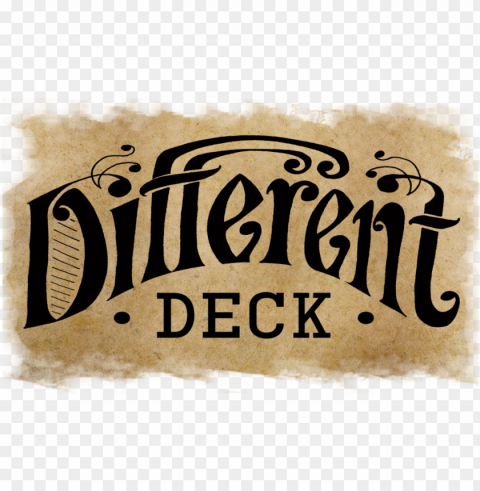 a completely different deck - calligraphy Clear Background PNG Isolation