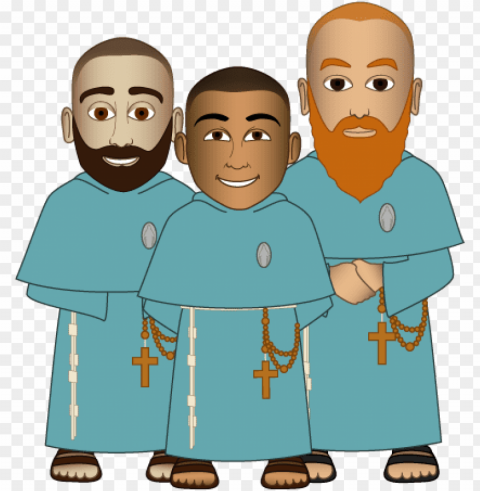 a distinctive aspect of their blue-gray habit is the - franciscans Transparent Background Isolated PNG Character