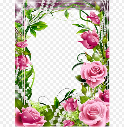 a frame background pink roses photo borders - 5d diy diamond painting cross stitch pink rose diamond Transparent PNG Isolated Artwork