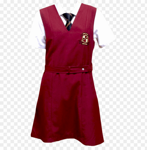 A-line School Dress - One-piece Garment PNG Image Isolated On Transparent Backdrop