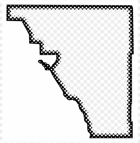 a map of osceola with dots reversed out of a black - monochrome PNG Graphic with Isolated Clarity