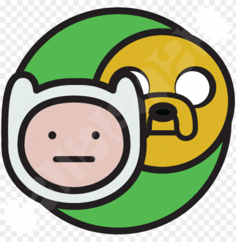 a more contemporary but still iconic cartoon is adventure - finn and jake icon PNG Graphic with Transparent Background Isolation