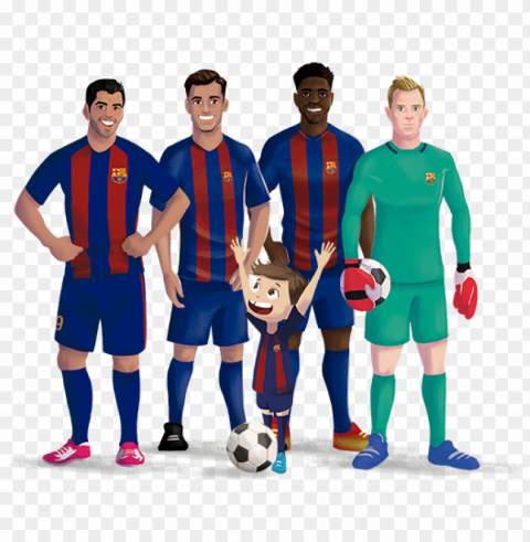 A Personalized Gift For The Idols Of Fc Barcelona - Player HighQuality Transparent PNG Isolated Graphic Design