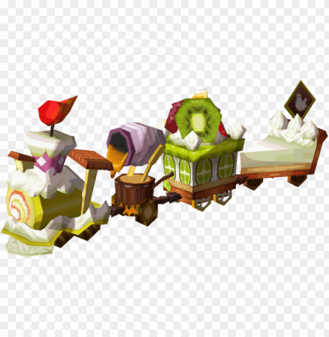 a pixel sprite of the dessert train from the legend - zelda spirit tracks train parts Transparent PNG picture