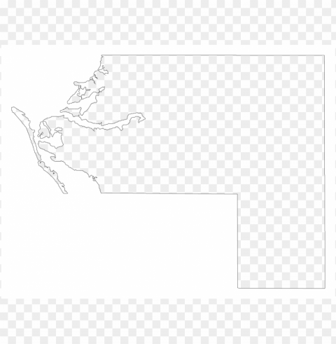 a plain frame map of manatee Transparent Background Isolated PNG Design