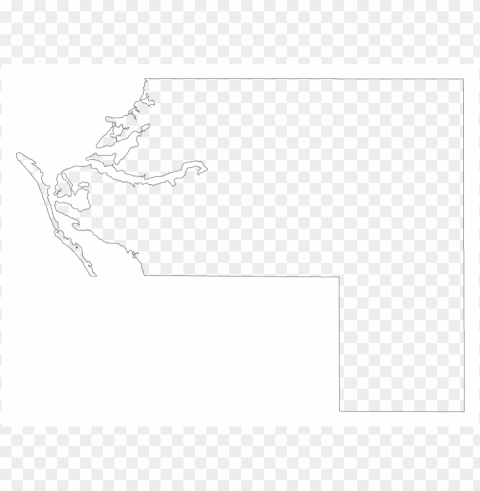 A Plain Frame Map Of Manatee Transparent Background Isolated PNG Design