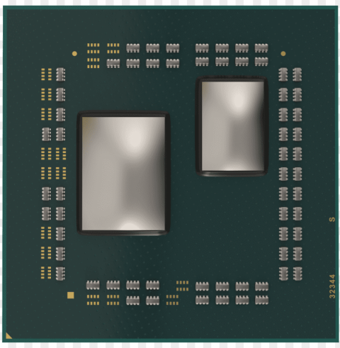 a render of the amd ryzen 3000 series processor without - 3rd gen ryzen demo die No-background PNGs