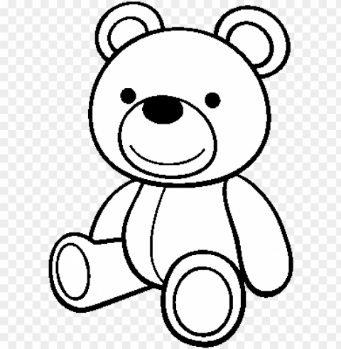 a teddy bear coloring page - osito de peluche dibujo PNG photos with clear backgrounds