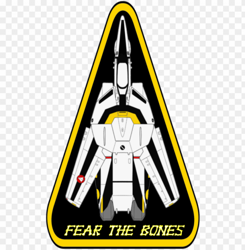 a triangle type insignia for the skull squadron vf-1s Isolated Artwork with Clear Background in PNG