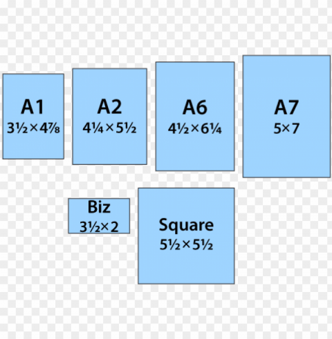 A2 Card Size And Other A Cards Sizes Frompo - Card Sizes Clear Background PNG Isolated Illustration