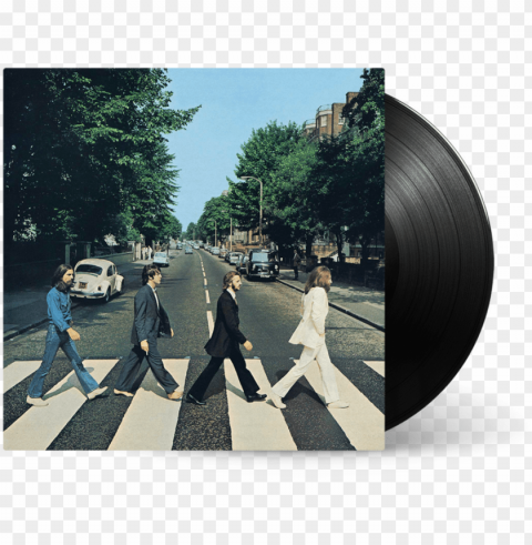 abbey road vinyl the beatles - abbey road album cover Isolated Element in HighQuality PNG