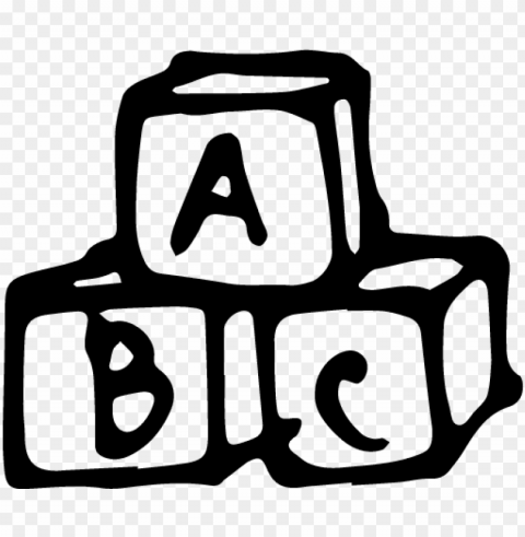 abc blocks icon - ico Transparent PNG Isolated Element with Clarity