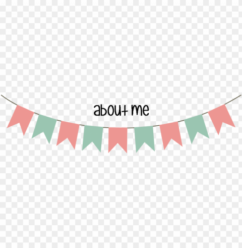 about - me - banner - party flags Isolated PNG on Transparent Background