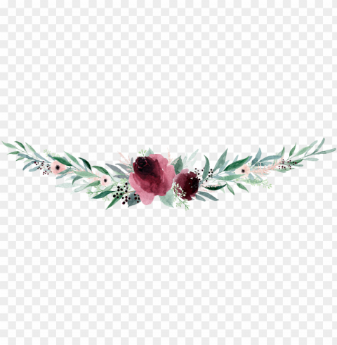 about portland oregon photographer - flower banner watercolor Isolated Icon in Transparent PNG Format