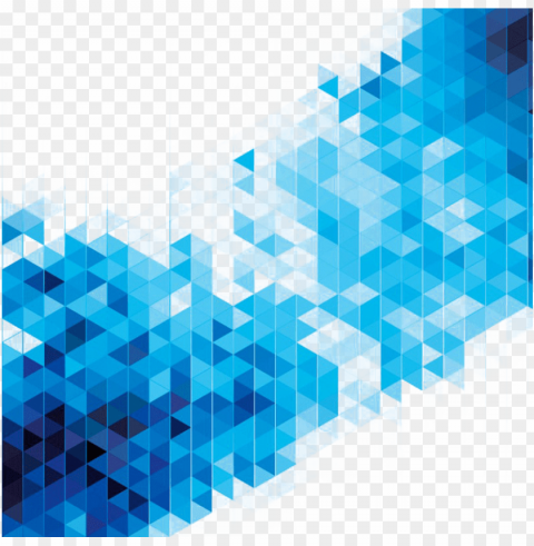 abstract art geometry stock - blue abstract triangle Isolated Artwork in Transparent PNG