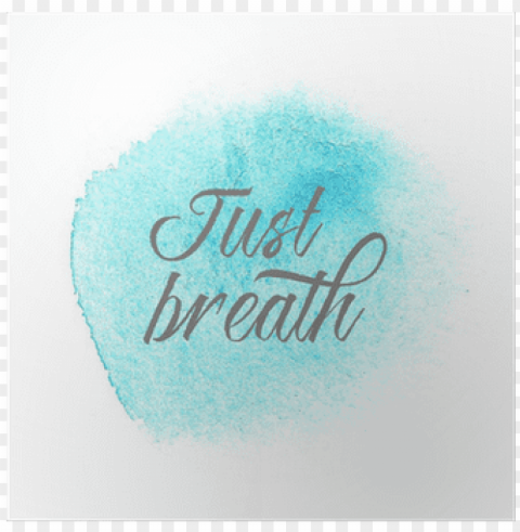abstract blue hand drawing watercolor wash on white - calligraphy PNG Graphic with Clear Isolation