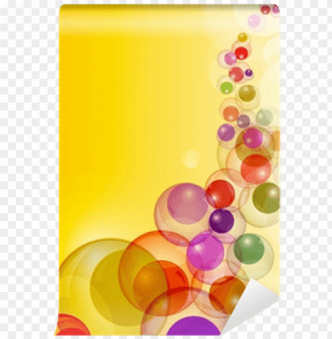 abstract colorful bubbles stream background wall mural - royalty-free HighResolution Transparent PNG Isolated Graphic