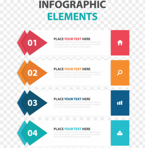 abstract colorful triangle business infographics elements - infographic PNG cutout