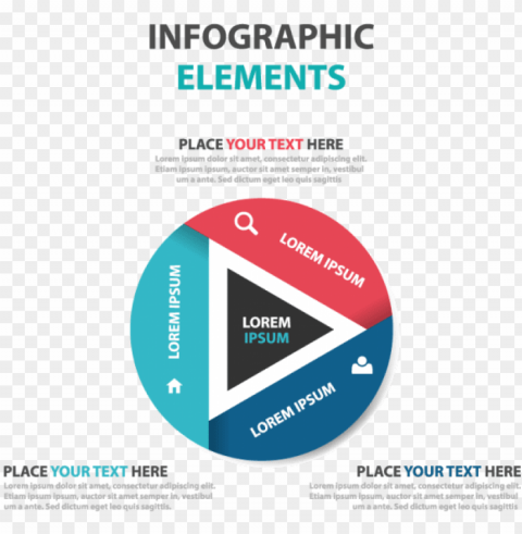abstract colorful triangle business infographics elements - triangle design presentatio PNG for social media