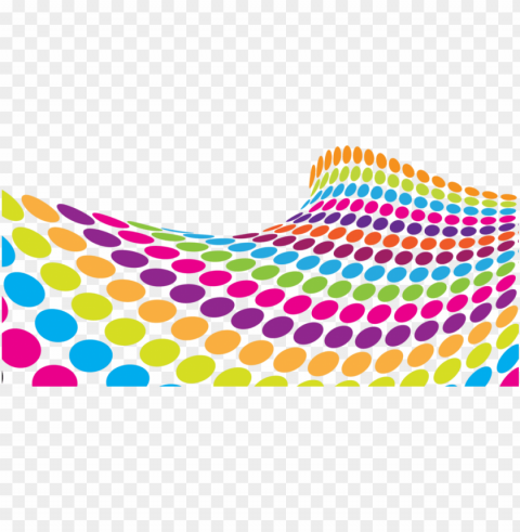 Abstract Halftone - Colorful Dots Wave Background PNG Image With Transparent Cutout