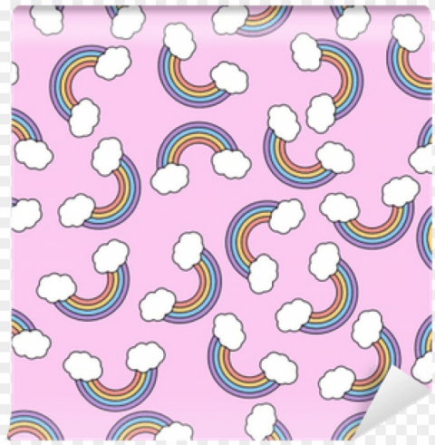abstract vector seamless pattern with rainbow on pink - vetor plano de fundo unrnio Clear PNG pictures bundle