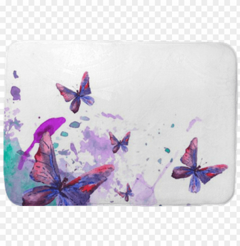abstract watercolor background with butterflies bath - watercolour abstract butterfly desi PNG photo with transparency