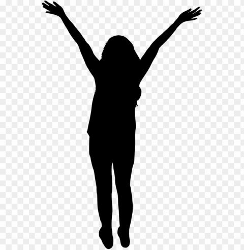 abstract woman arms up silhouette - woman silhouette hands u Free PNG images with alpha channel variety