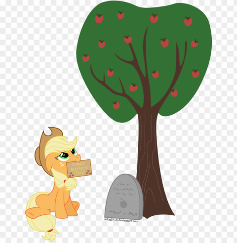 absurd res applejack applejack's parents apple tree - dead tree background Isolated Illustration on Transparent PNG