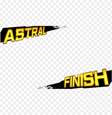 abtral finish yellow text font logo - blazblue astral finish Transparent PNG Isolated Artwork