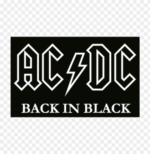 ac dc black vector logo download free Clear Background PNG Isolated Graphic Design