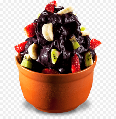 açai na tigela com frutas PNG images for personal projects