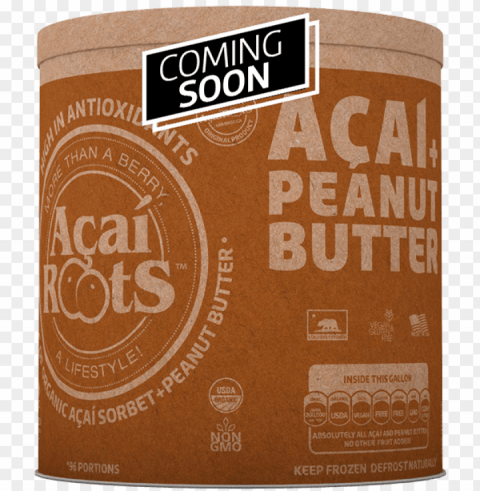 açaí peanut butter sorbet - acai roots organic acai pure powder 16-ounce pouch PNG design elements