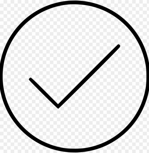 accept approve approved check checkmark success tick - clock line icon PNG for digital art