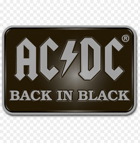 acdc - ac dc back in black Transparent PNG Isolated Graphic Design