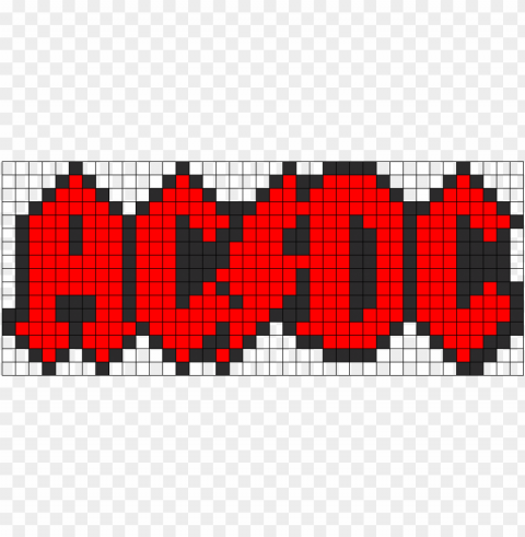 acdc bead pattern - nintendo switch pixel art Transparent Background Isolation in PNG Image