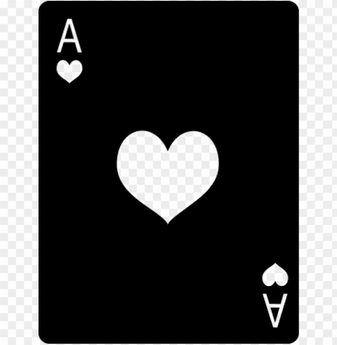 ace hearts card blackboard sticker - ace of hearts card black PNG files with no background wide assortment