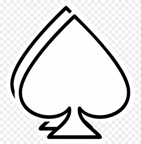 ace of spades stencil Isolated Design Element in Clear Transparent PNG