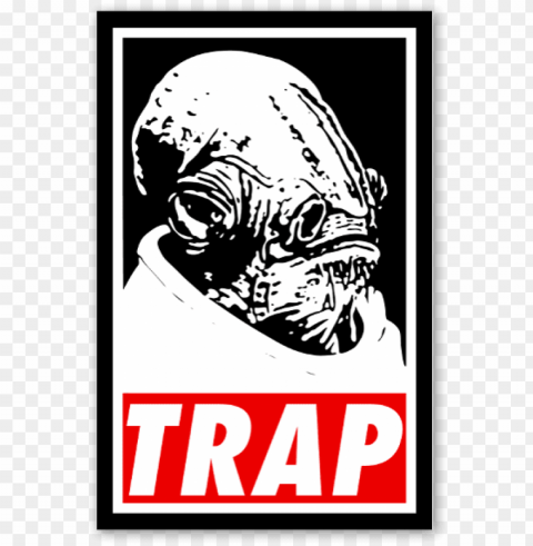 ackbars trap sticker black - stickers tra Free download PNG with alpha channel