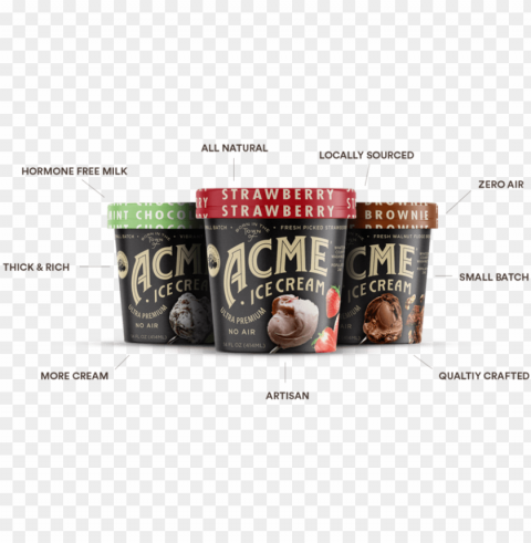 acme ice cream flavor triplet 03 - chocolate PNG free transparent