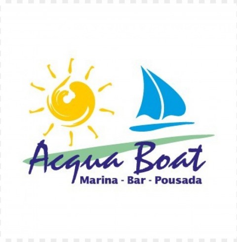 acqua boat logo vector PNG for digital design