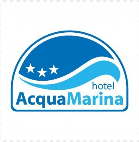 acquamarina hotel logo vector Isolated Design on Clear Transparent PNG