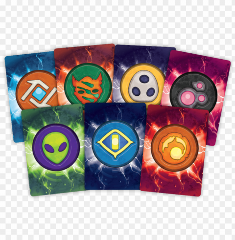 active house cards on the one side - keyforge coins Clear pics PNG