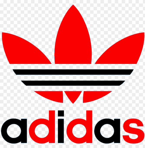 adidas logo red - adidas originals trefoil crew m PNG for use