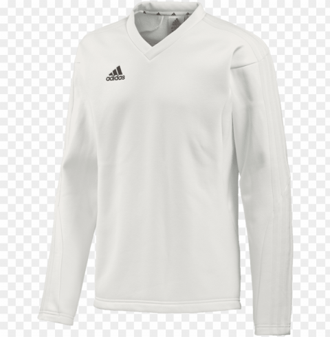 adidas long sleeve playing sweater front - boys adidas cricket whites Transparent PNG Isolated Illustration