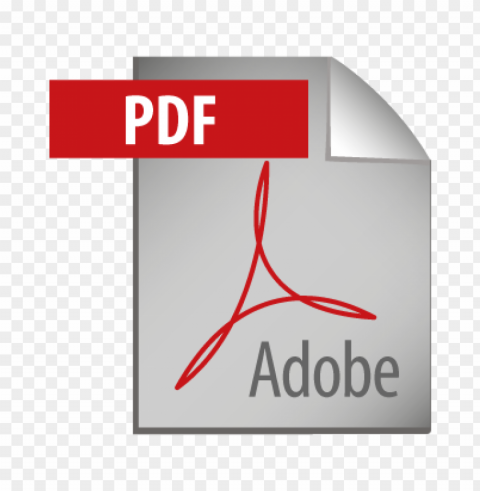 adobe pdf icon vector logo free ClearCut Background Isolated PNG Design