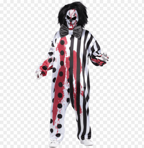 adult bleeding killer clown costume - killer clowns halloween costumes Clear Background Isolated PNG Graphic