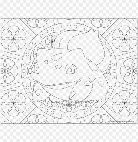 adult pokemon coloring page bulbasaur - pokemon coloring pages for adults PNG images with high-quality resolution