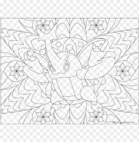adult pokemon coloring page heracross - coloring book PNG Graphic with Transparency Isolation